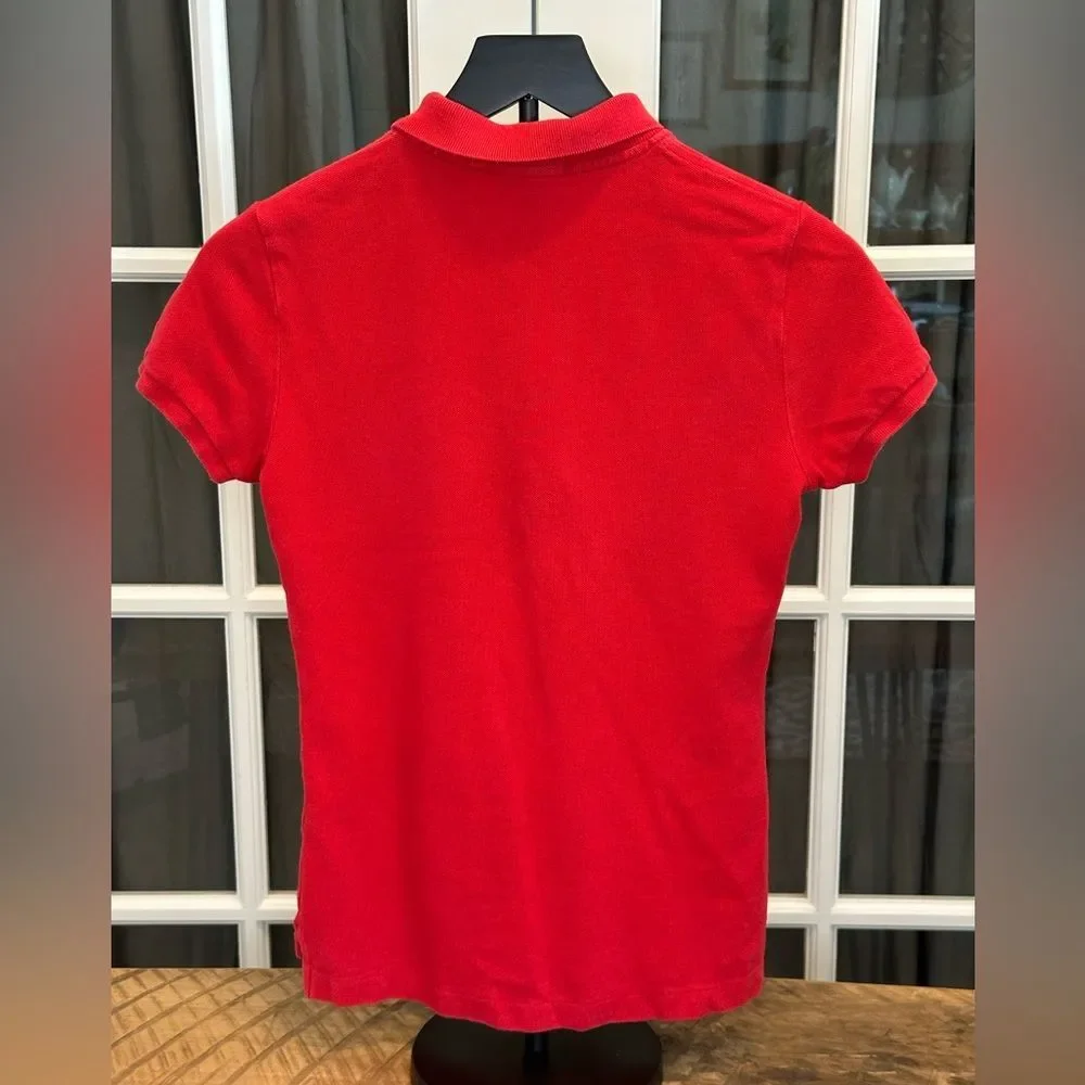Ralph Lauren EUC Small Kids Skinny Fit Polo Shirt in Red